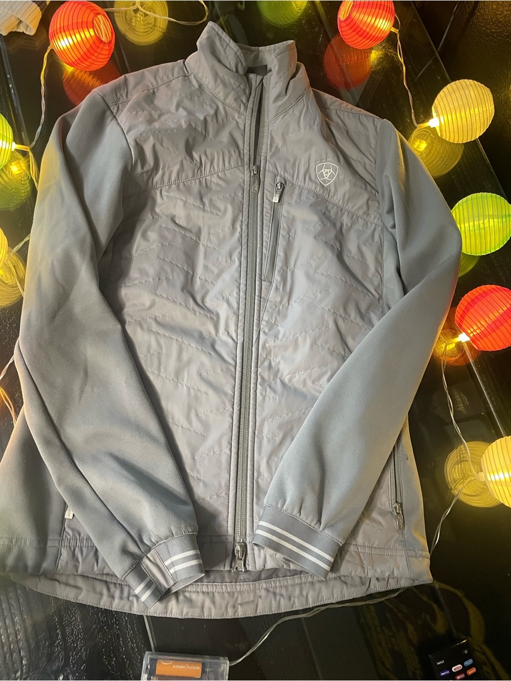 Ariat Light Gray Quilted Front Softshell Jacket